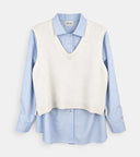 GILET SCOLLO V / LANA